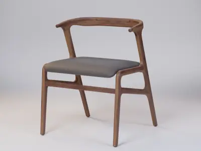 Mid Century Dining Chair 55x58x72 Low-poly 3D model