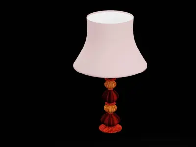Bed Side Table Lamp Low-poly 3D model