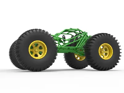 Rock bouncer on low-pressure wheels Scale 1 to 25 3D print model