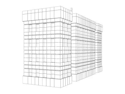 Background skyscraper LOWPOLY Building 03 Free low-poly 3D model