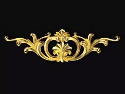 Central decor ornament for furniture 3D model 408