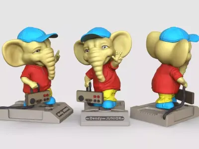 baby elephant dendy 3D print model
