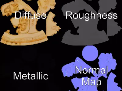 Regal Ivory Knight model pack Low-poly 3D model