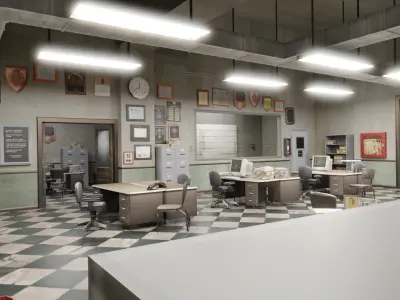 Police Station Inside 3D model