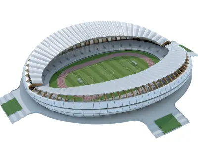 National Stadium Low-poly 3D model