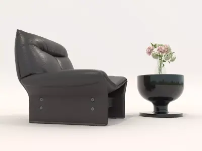Modern Coffee Table and Armchair Set 69 3D model