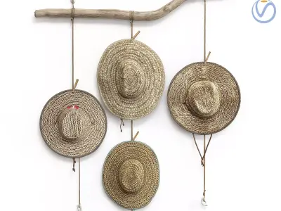Hat Hanger wall boho decoration 3D model