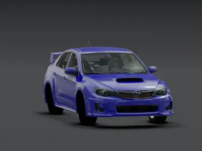 subaru impreza WRX Low-poly 3D model
