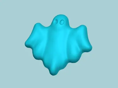 Halloween Molding A04 Ghost - Chocolate Silicone Mold 3D print model