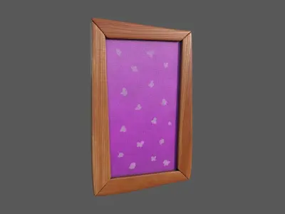Stylized Pictures Frames Wall Paintings 3D model