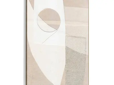 Plaster Two Photo Frame 526 Low-poly 3D model