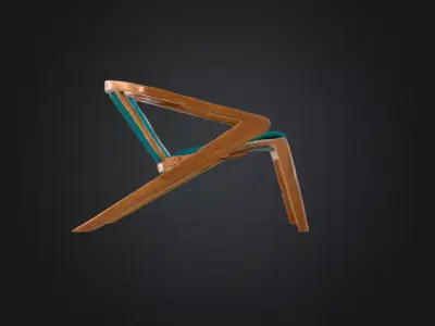 Zigzag Comfort Chair Low-poly 3D model
