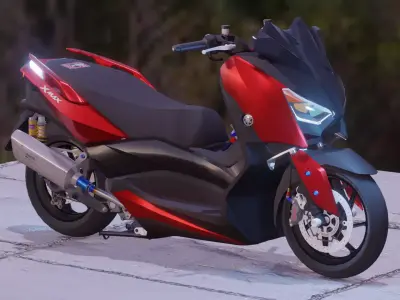 2018 Yamaha Xmax300  Low-poly 3D model