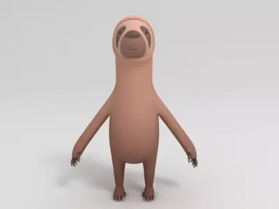 Sloth elongated humanoid 3D model