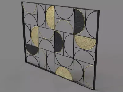 Deco 79 Contemporary Metal Abstract Wall Decor 3D model