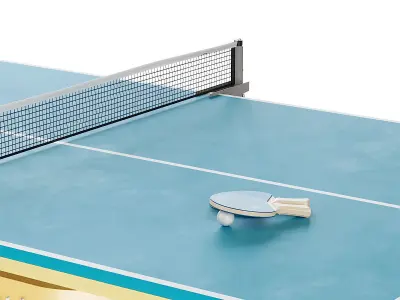 Professional tennis table SAN-EI Infinity Rio 3D model