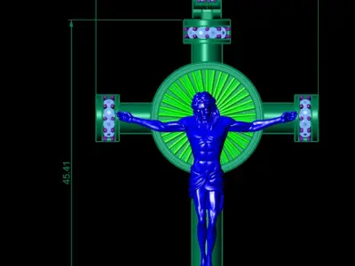Cross Jesus 3D print model