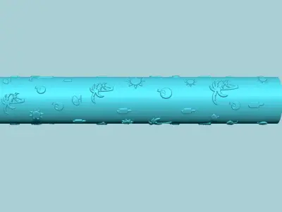 Texture Roll 55 Summer Positive - Fondant Decoration Maker 3D print model