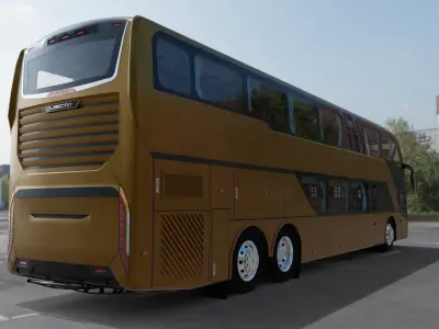 Busscar Busstar DD Low-poly 3D model