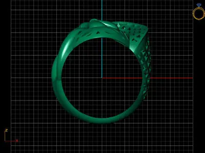 Fancy Womens Rings Plain Rings Ready STL 3DM Models Rings 3D print model 50