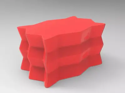 Pela Stool Low-poly 3D model