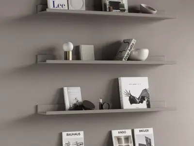 095 wall rack shelves 02 neutral and minimal 00 3D model