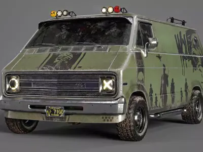 DODGE TRADESMAN VAN 1974 3D model