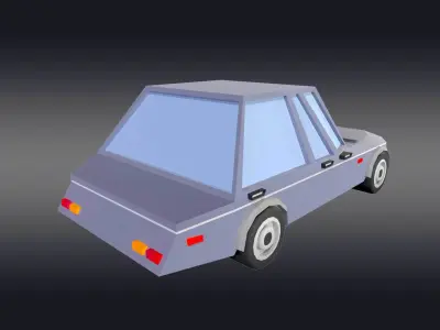 Cartoonish Small Car 3D model