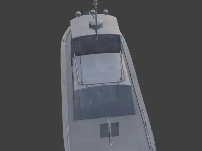 patrol boat Low-poly 3D model