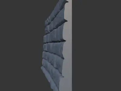 Chipped Stone Wall Structural 3D model