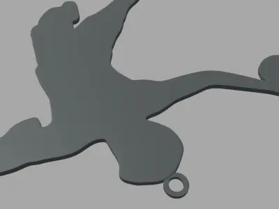 Handball Key Ring Chain 01 Low-poly 3D model