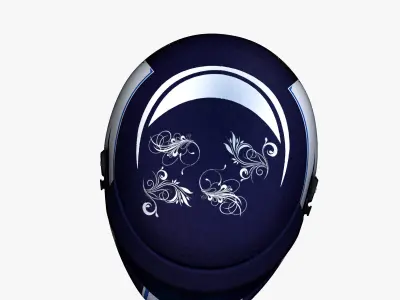 Hanson helmet Daytona Low-poly 3D model