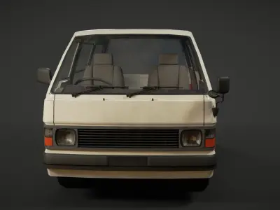 toyota hiace van Low-poly 3D model