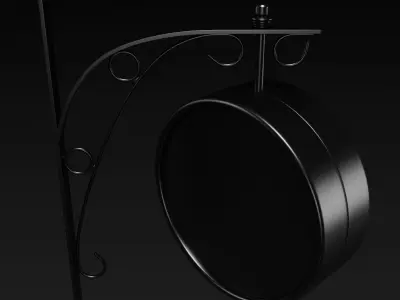 Antique Clock Station 3D model