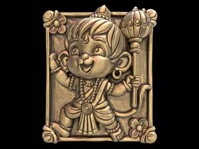 cute hanuman 3dmodel cnc carvings  3D print model