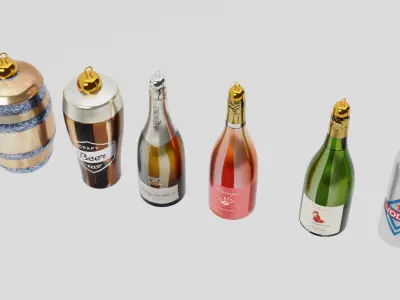 Christmas Alco-set 3D model 3D model