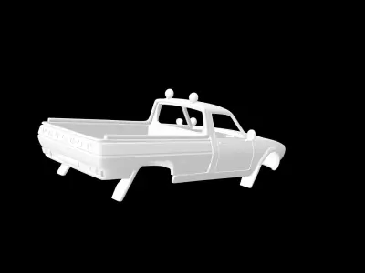 Peugeot 504 pickup rally 3D print model