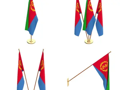Eritrea Flag Pack 3D model