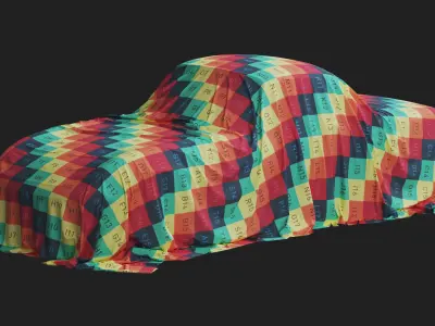 Retro Car Cover Collection 3D model