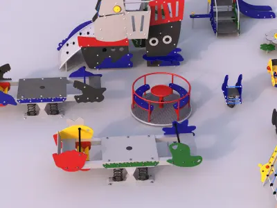 Modern playground 5 3D model