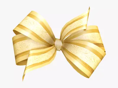 Hairbow ribbon bow Low-poly 3D model