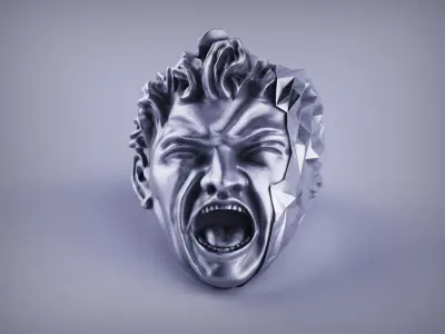 Marsyas Fear of Evolution RING CASTABLE PRINTABLE 3D print model