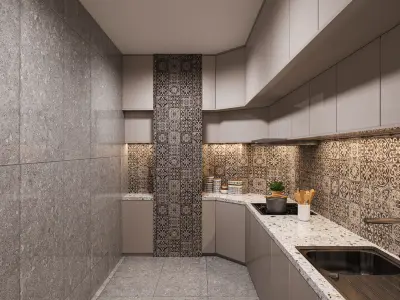 Wabi sabi Style luxury Hotel suite Design 3D model