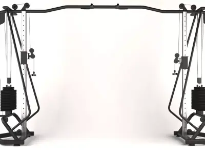 Cable Cross over Gym Machine 3D model