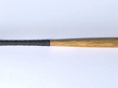 Old Baseball Bat Low-poly 3D model