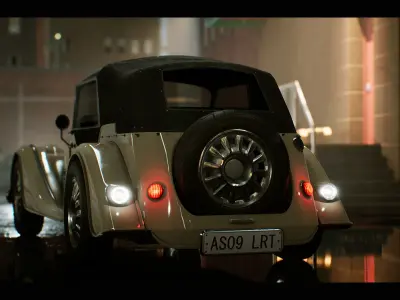 Classic Car 02 Driveable Functional Low-poly 3D model