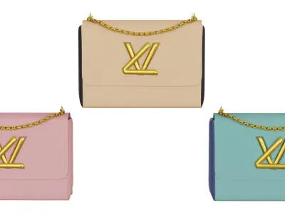 Bags Wardrobe Set BLENDER 3D Model Cycles 3D model