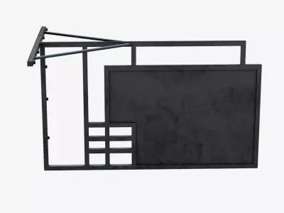 Signboard metal frame 3D model