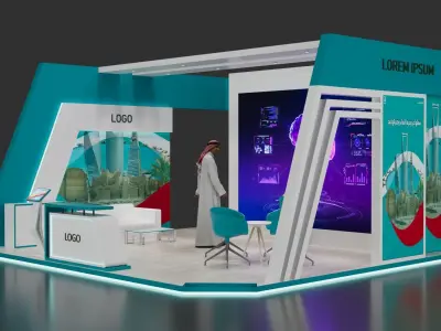 6x6 Exhibition Booth 3D model