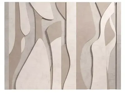 Decorativ panel wave 36 3D model